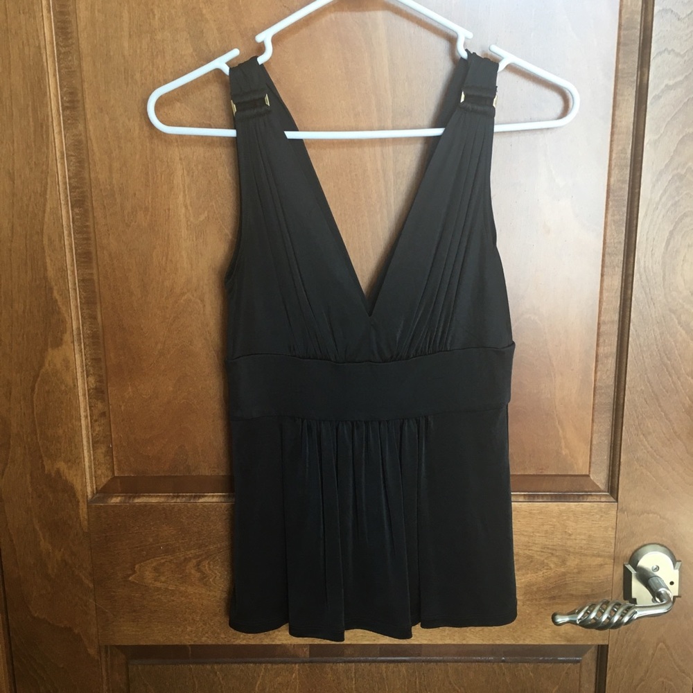 Black Express V-Neck Top